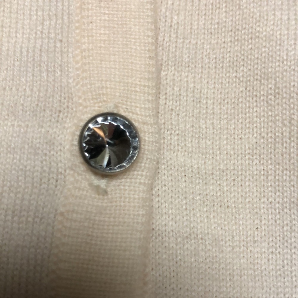Italian Merino Wool Cardigan with Crystal Buttons - Picture 7 of 8